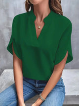 Sophia V-Neck Office Blouse