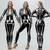 Zombie Skeleton Bodysuit Halloween Jumpsuit Costume