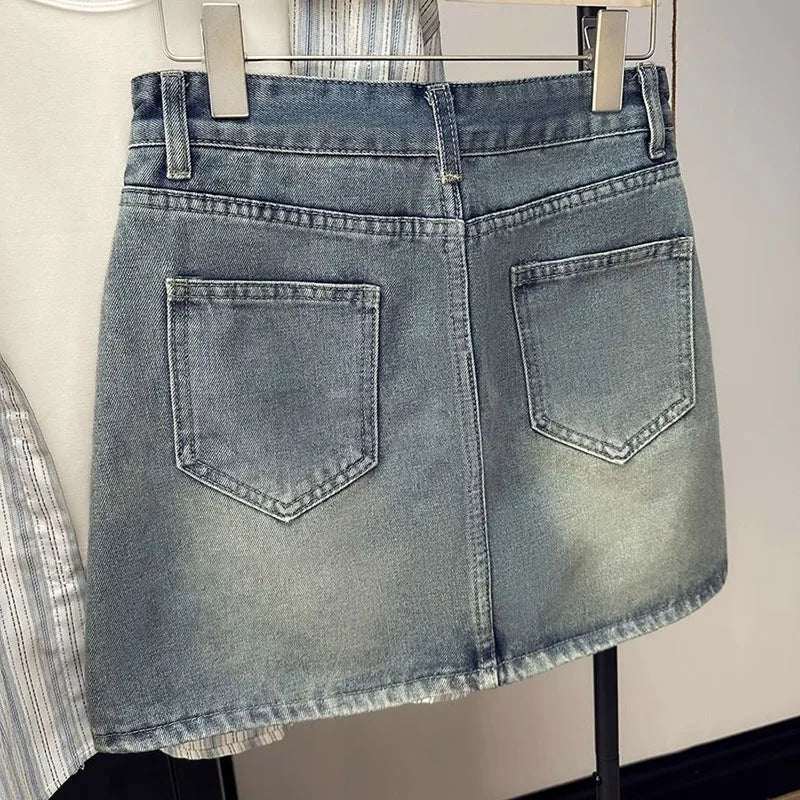 AllureForm™ – Slim High-Waisted Skirt (Elegant Korean A-Line Fit)