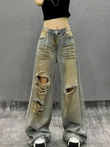 Ripped Retro Y2K High Waist Jeans