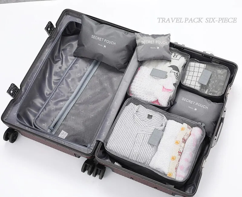 6-Piece Travel Clothes Organizer Set – Packing Cubes