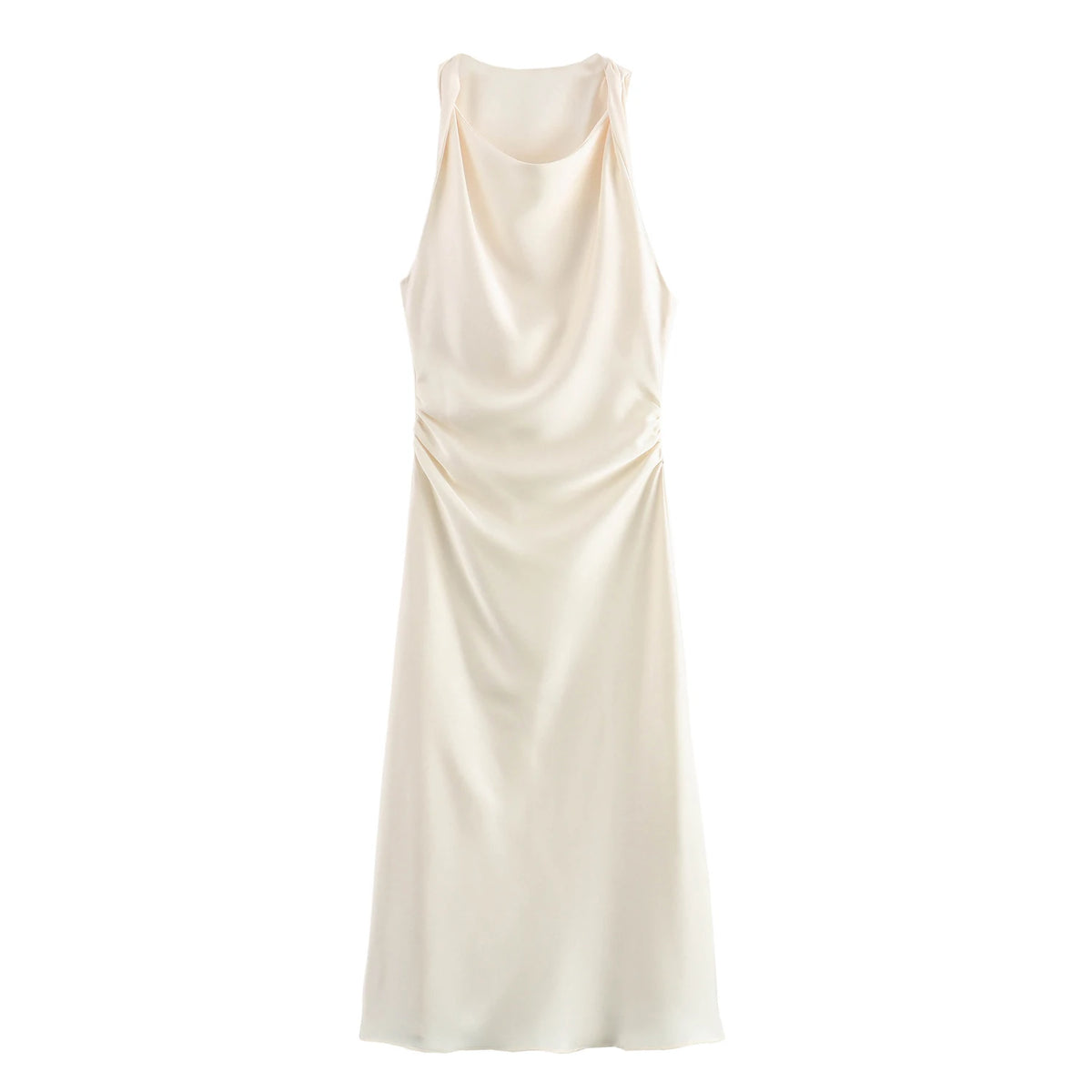 Luxe Satin Midi Elegance Dress