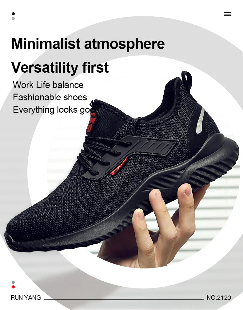 Men Indestructible Steel Toe Sneakers