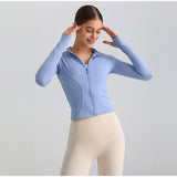 Women Slim Fit Zipper Yoga Jacket