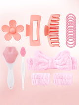 Beauty Brush & Hair Clip Set