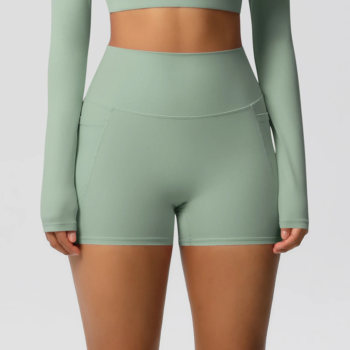 Women's Pocketed Fitness Yoga Shorts