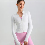 Women Slim Fit Zipper Yoga Jacket