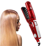 Steam Hair Straightening Brush Iron