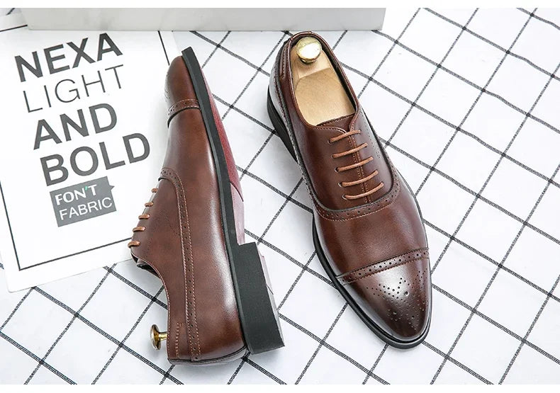 Men’s Red Sole Brogue Dress Shoes