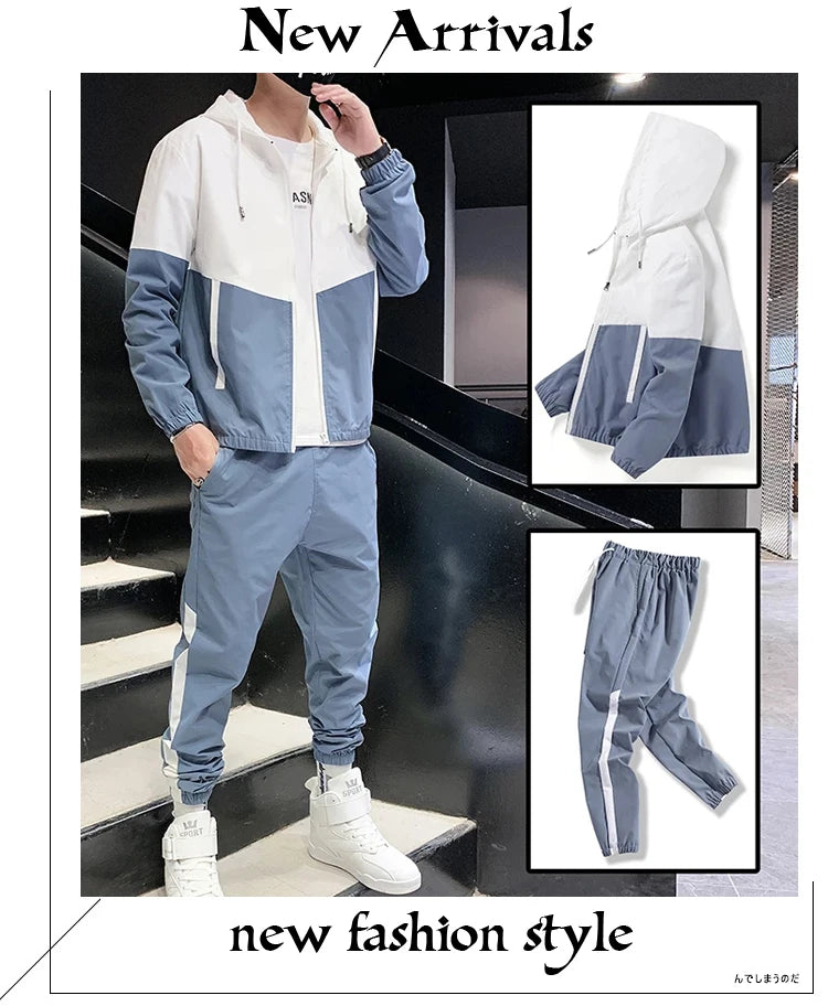 Men's Hooded Jogger Tracksuit