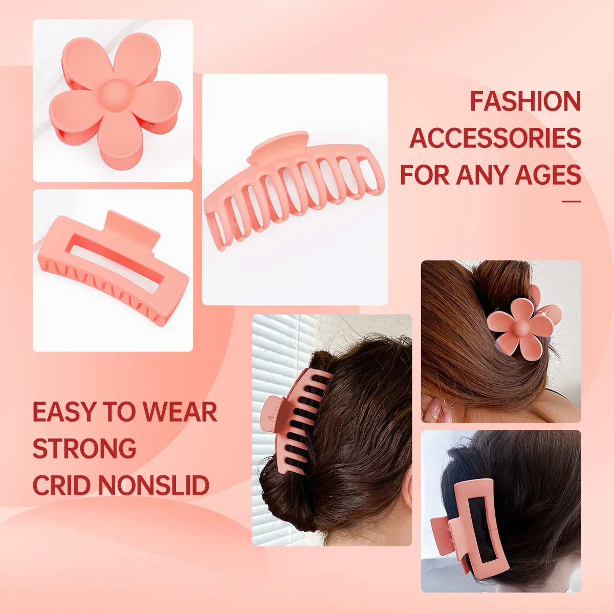 Beauty Brush & Hair Clip Set