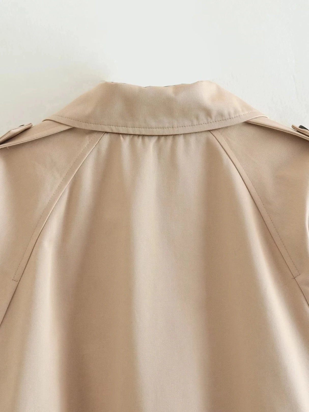 Vintage Cropped Belted Double Breasted Jacket