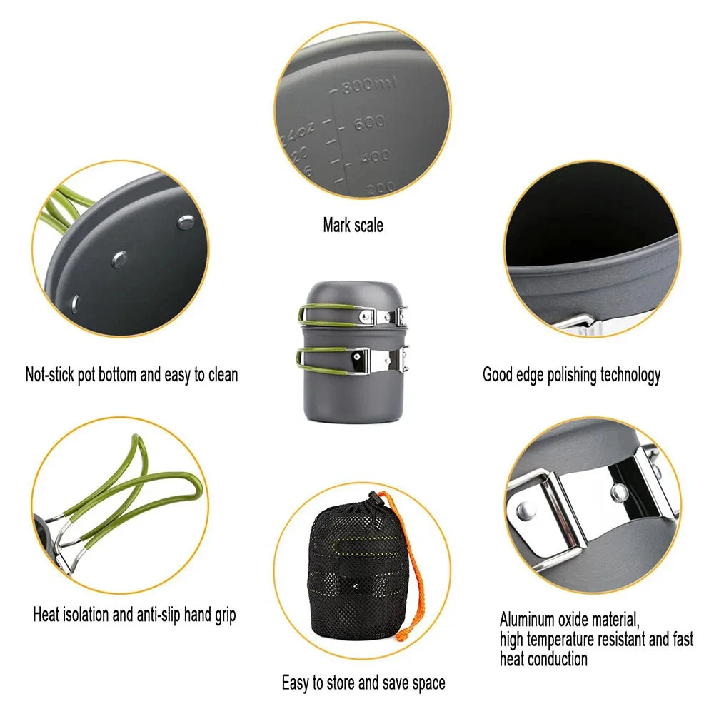 Camping Pots Cookware Set