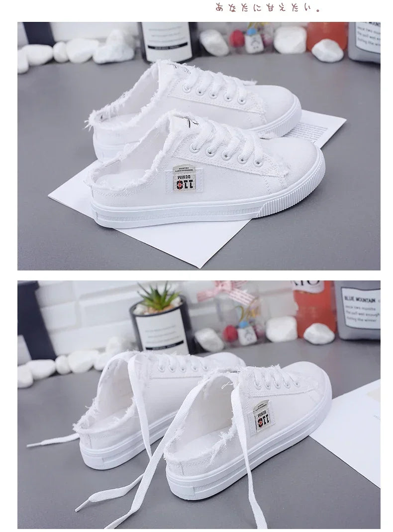 Women Canvas Slippers Casual Flat Shoes