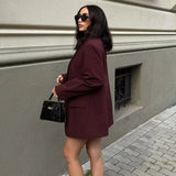 Formico™ – Straight Oversized Office Blazer (Elegant, Tailored Vintage)