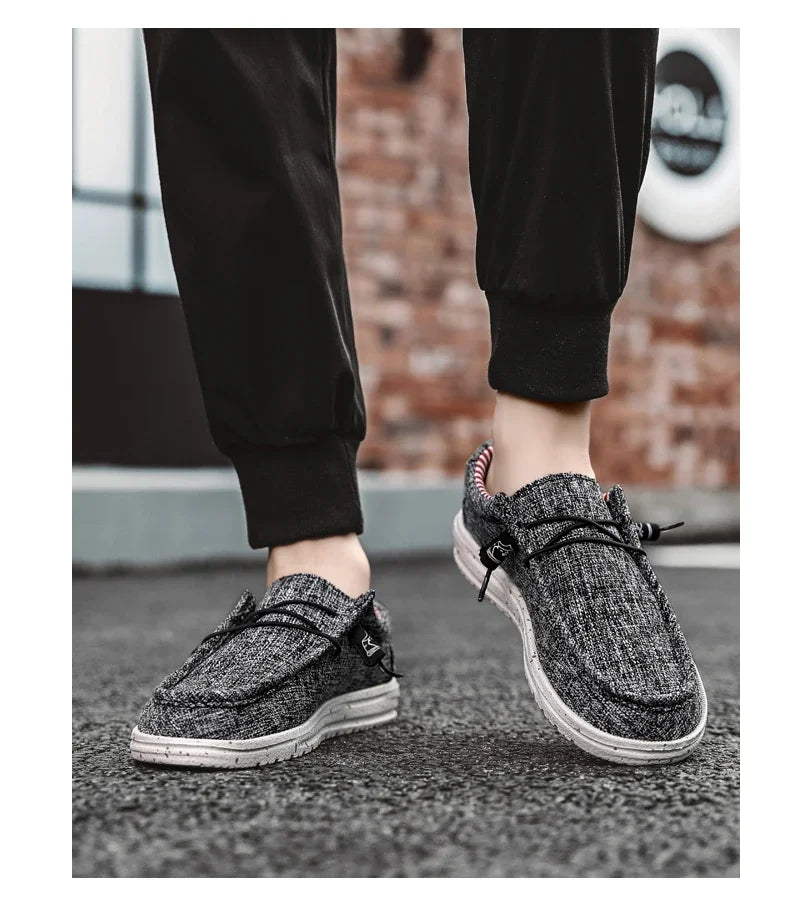 Men Casual Canvas Slip On Loafers