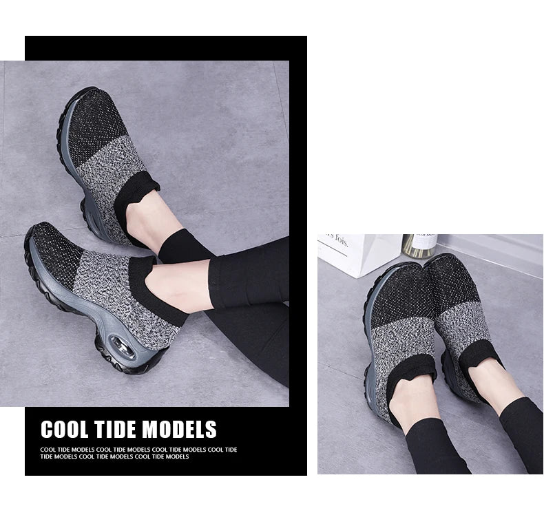 Women Sneakers Breathable Mesh Platform Shoes