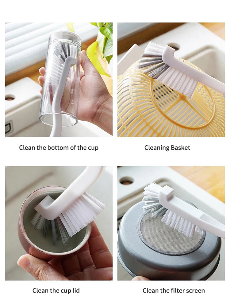 Multi-Surface Kitchen Cleaning Brush Set – Long Handle