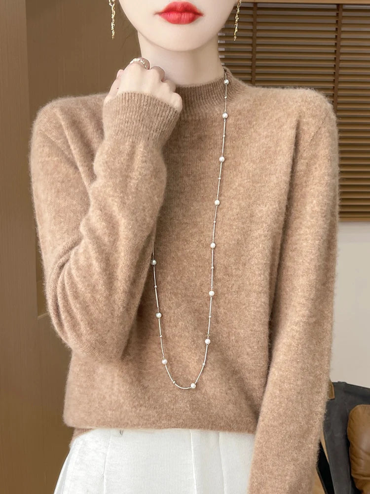 Women's Merino Wool Knit Pullover