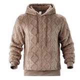 Men Velvet Hooded Pullover Sweater