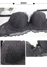 Women Plus Lace Bra Set
