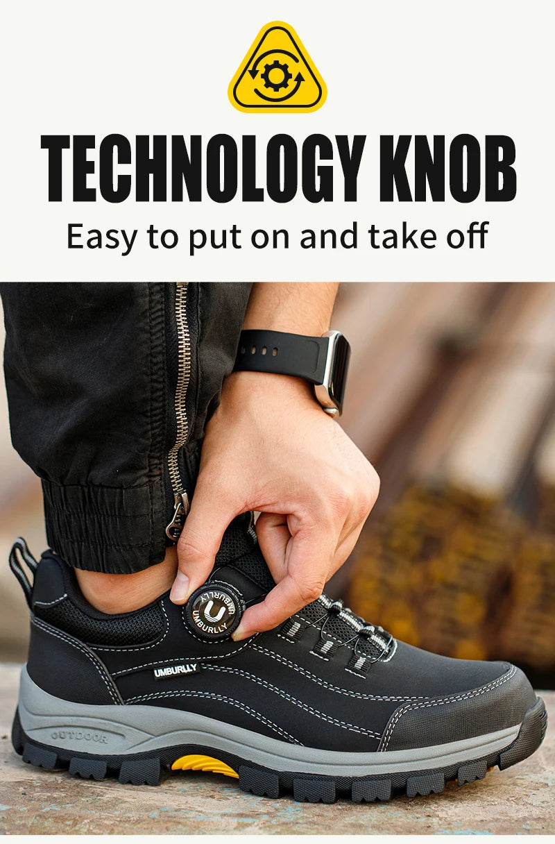 Men Smash Resistant Work Sneakers