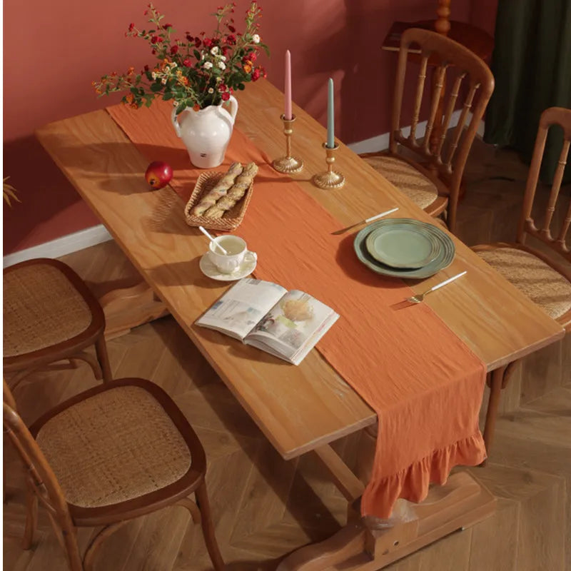 Christmas Orangered Table Runner