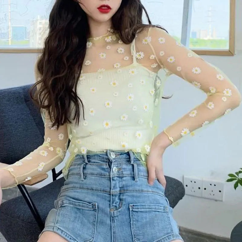 Women's Mesh Crop Top