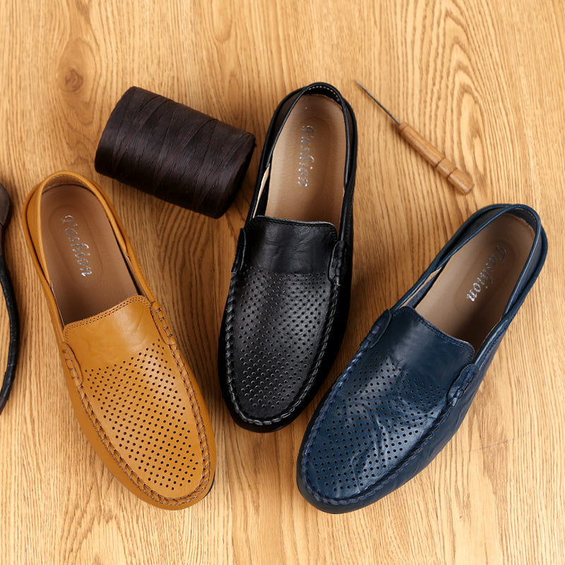 Men Italian Style Leather Moccasins