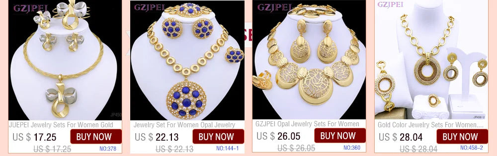 Dubai 18K Gold Plated Jewelry Set