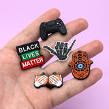 Women Gun Style Shoe Charms Trendy