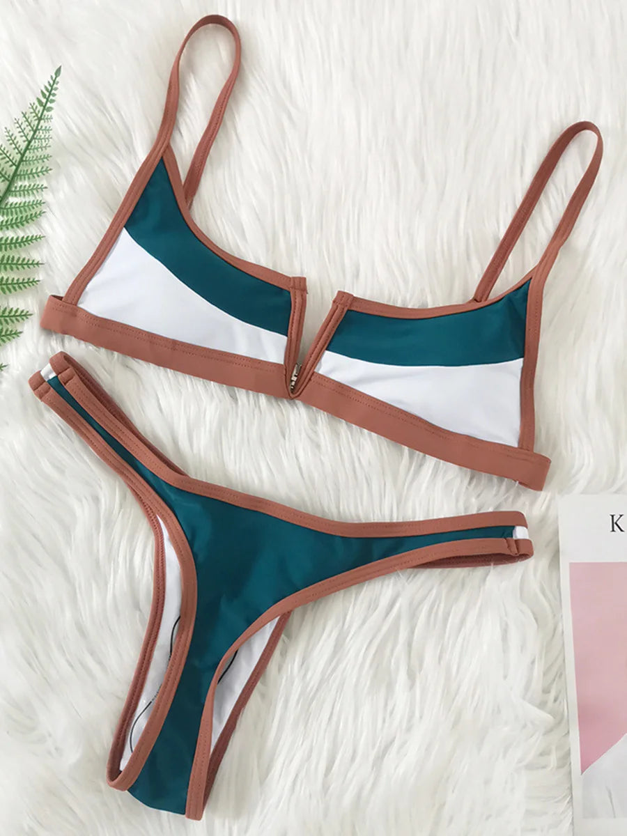 Denim V-Thong Bikini
