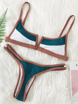 Denim V-Thong Bikini