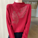 Women Beaded Winter Sweater