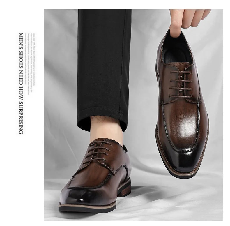 Men Large Size Leather Dress Shoes