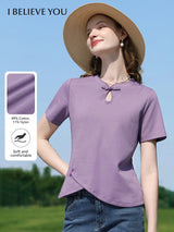 Women Curved Slim Fit Tee