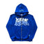 Unisex Retro Letter Zip Hoodie