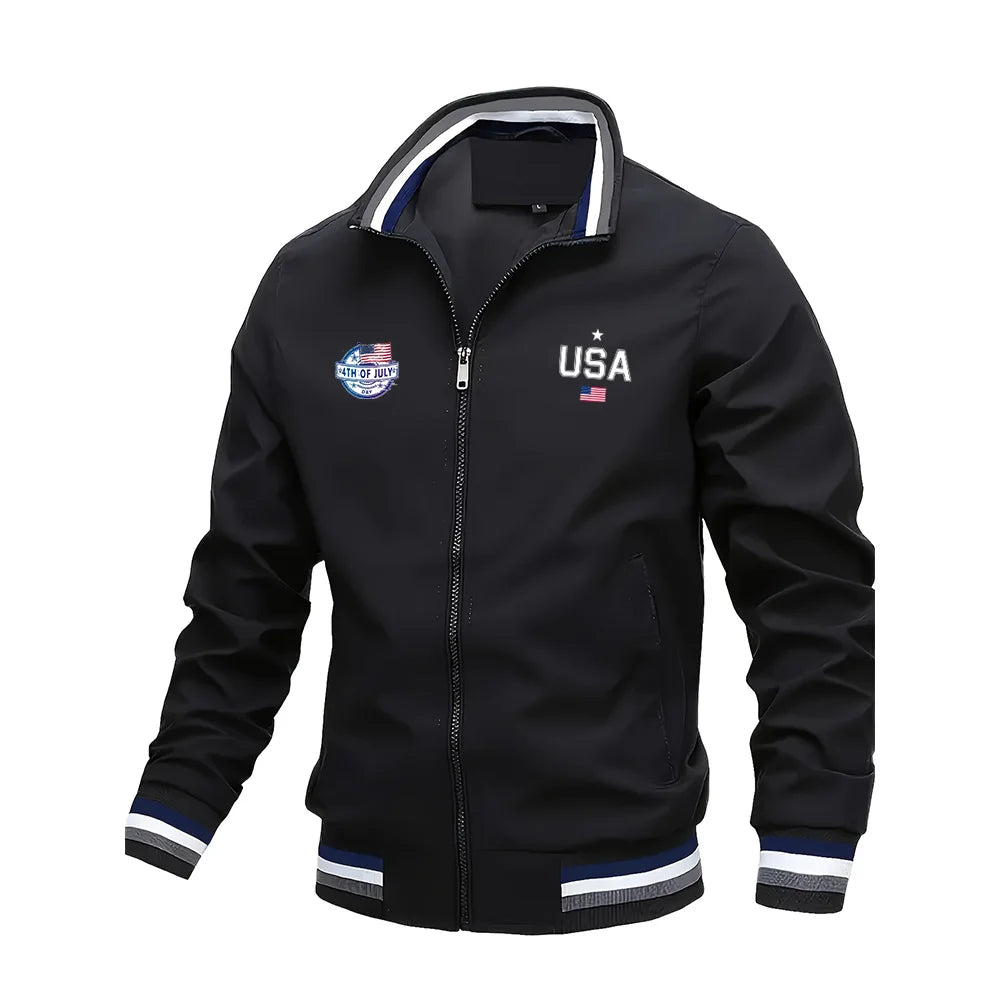 Men’s USA Graphic Varsity Jacket
