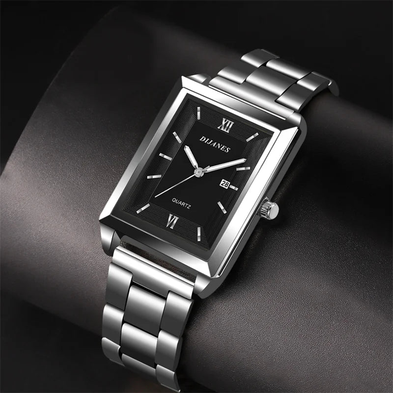 Luxury Square Gold Quartz Couple Watches