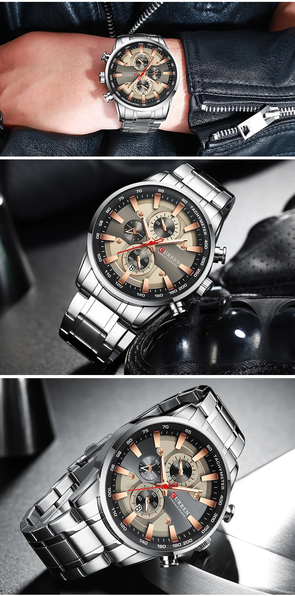 CURREN Luxury Men’s Quartz Chronograph Watch