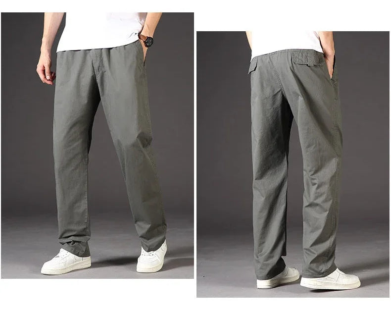 Men's Plus Size Cargo Pants – 6XL Summer Cotton