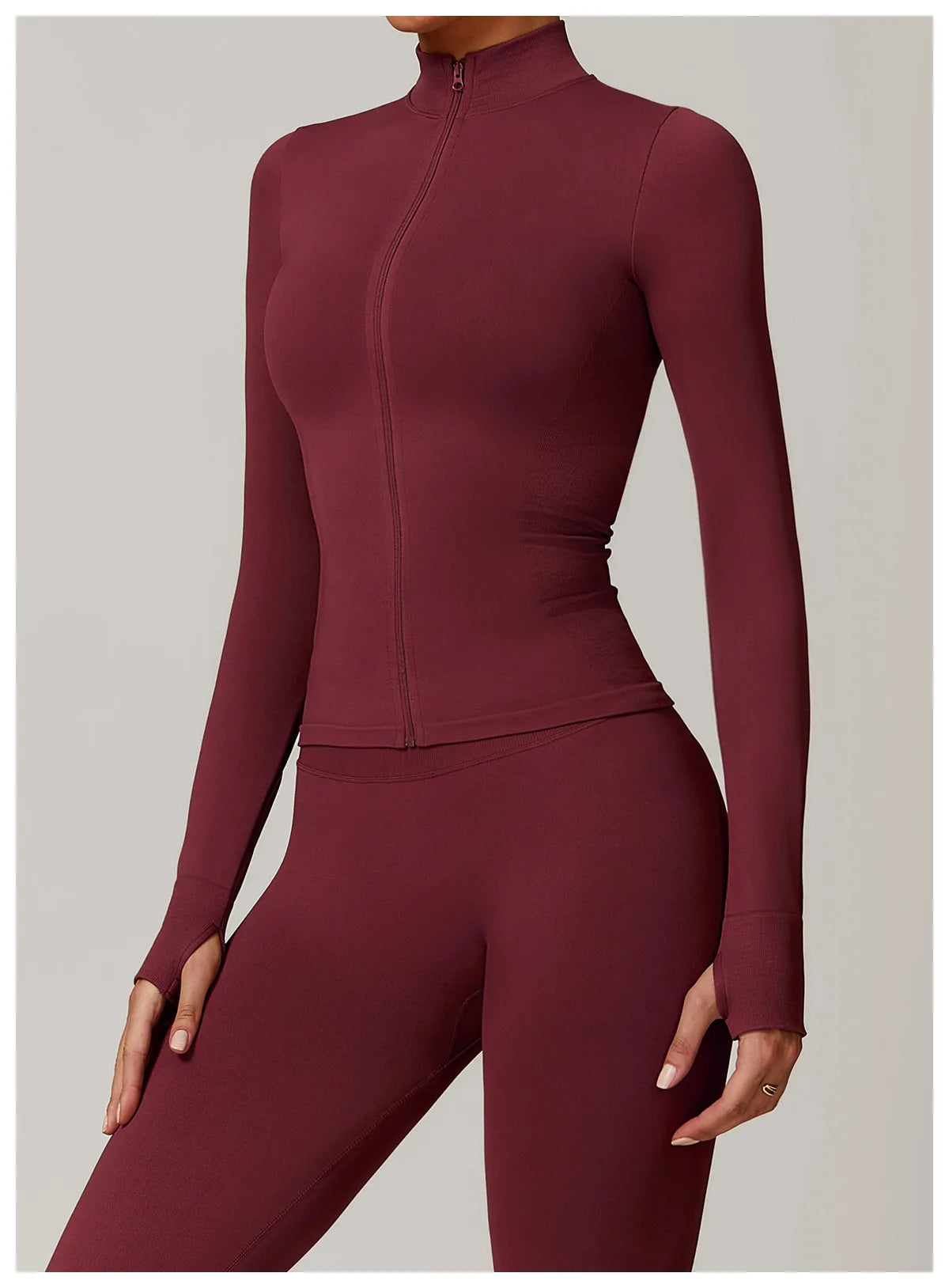 Seamless Women's Long Sleeve Yoga Jacket – Windproof Running Sports Top