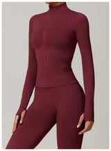 Seamless Women's Long Sleeve Yoga Jacket – Windproof Running Sports Top