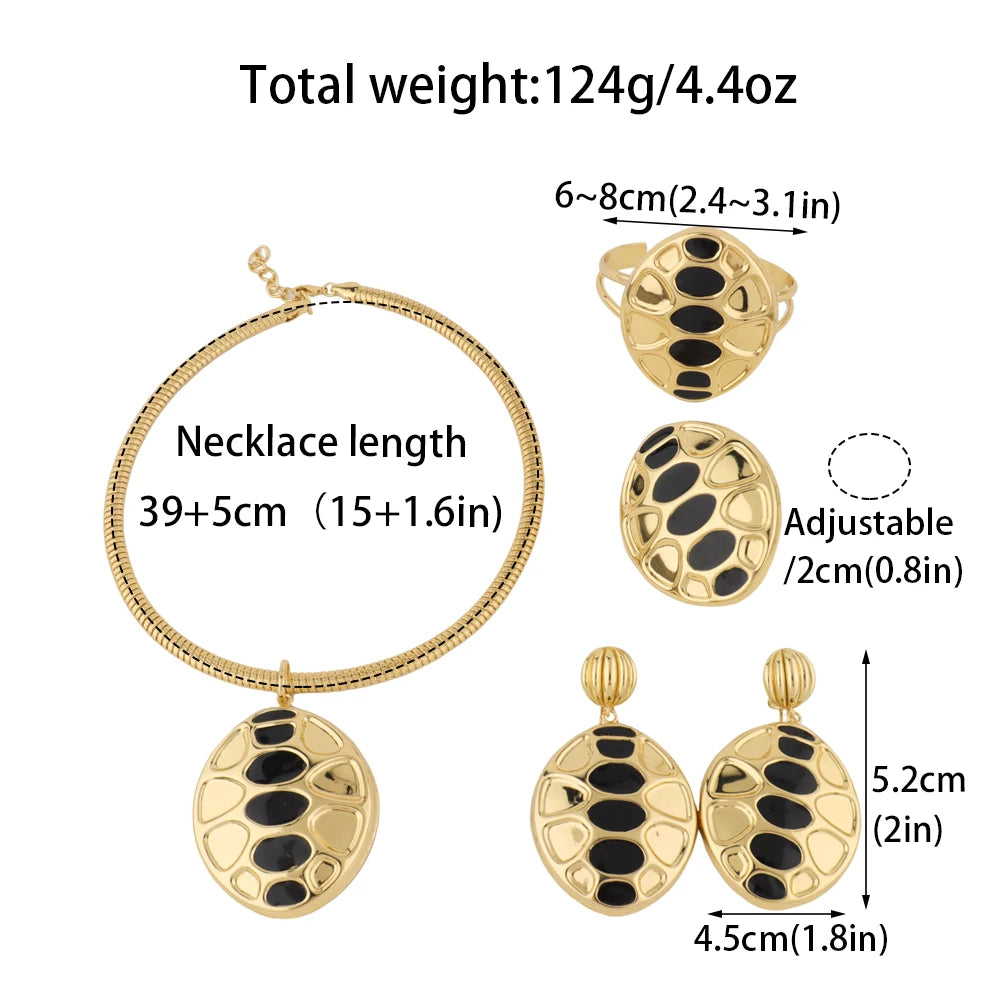 Luxury Gold Color Party Jewelry Set