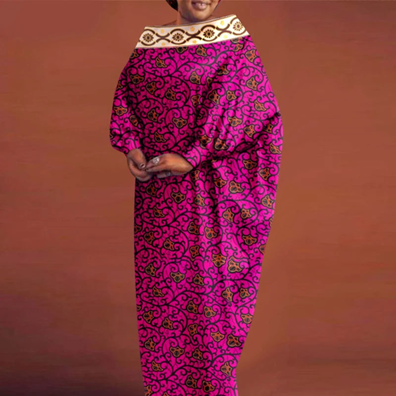 Women Batwing Boho Maxi Dress