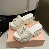 Women Fashion Platform Letter Sandals