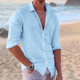 Men Cotton Linen Shirt