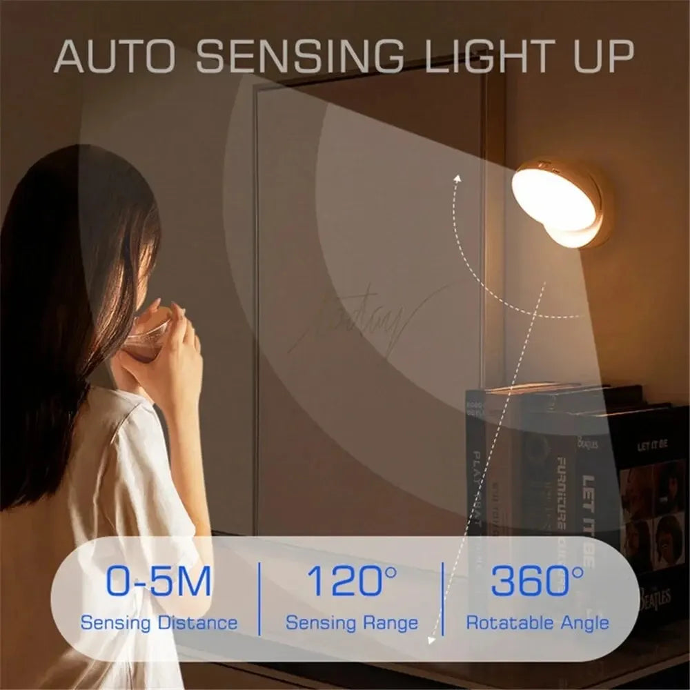 USB Rechargeable LED Night Motion Sensor Light