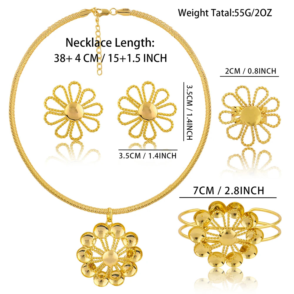 18K Gold Plated Luxury Jewelry Set