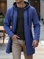 Men's Long Hooded Knit Jacket